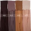 Hijab instantâneo com boné pesado chiffon camisa hijab para mulheres véu muçulmano moda islam hijab cachecol para mulheres muçulmanas lenço 240301