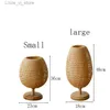 Table Lamps Vintage Hand Woven Bamboo Table Lamps Chinese Style Desk Lamp for Living Room Bedroom Decoration Creative E27 Bedside Lamp YQ240316