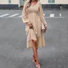 Robes décontractées Vintage élégant imprimé à pois robe formelle mode crochet longue femmes femme version coréenne vacances