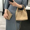 Designer Bottegs Arco Tote Venetas Bag Handmade woven bag large capacity tote womens 2024 new nylon mother handbag chain crossbody UIO5 MQGA