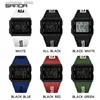 Andra klockor Sanda Brand Herr Digital Chronograph Sport Electronic Armband Waterproof Men Wrist Alarm Clock Mens ES 9003 Y240316