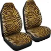 Bilstol täcker Tiger Stripes Animal Print Gold Color Set Universal Fit For Bucket Seats in Cars och SUVS African Safari Jungle