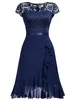 Party Dresses Aovica Fashion Womens Elegant Long Summer Dress Vestidos De Festa Pageant Lace Midi Wedding Casual Women