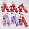 Chaveiros Lanyards O incrível palhaço de circo digital bonito brinquedo de pelúcia boneca presente chave fivela pingente saco y240316