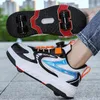 Ponerait Çift Sıralı Dört Tekerlek Çift Kullanımlı Söz konusu Paten Ayakkabı Açık Moda Moda Unisex Sneaker Parkour Ayakkabı