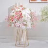 Decorative Flowers Pink White Rose Babysbreath Orchid Wedding Backdrop Decor Floral Arrangement Event Table Centerpiece Flower Ball Party