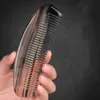 Handmade Natural Sheep Horn Comb Fine Tooth Anti-Static Head Scalp Massage Health Home Travel Hair Styling Tool for Women Men 240314