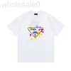 Męskie koszulki Projektant prawidłowy wersja 1.1 Pra trójkątna litera wytłaczana okrągła szyja T-shirt dla mężczyzn i kobiet w Paris Donkey 1V TV9S