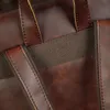 Mode män kvinnor ryggsäck slitsäker vintage väska bärbar dator ryggsäck läder skolväska för tonårs bärbar resväska