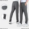 Män plus Lu Size Elastic Leg Yoga Pants Casual Sports Pants Outdoor Running Fitness Nylon Sweatpants