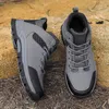 Zapatos de Fitness para hombre, zapatillas deportivas informales, cómodas, versátiles, con superficie de cuero de moda, para senderismo al aire libre, otoño e invierno