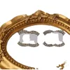 Bokstäver t örat varumärke 23ss nya designers stil stud enkla guldpläterade sier geometriska kvinnor cirkel kristall strass diamant örhänge juvelen gg ring