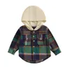 السترات Tregren Toddler Baby Boys Girls Blaid Blaid Jacket Autumn Winter With Withed Coated Coat Long Long Sleeve Button Out Outwear مع جيوب