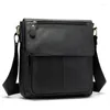 Bag High Quality Men's Shoulder Genuine Leather For Men Messenger Bags Flap Zipper Drop Ship Male Crossbody Handbags