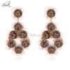 Dangle Chandelier Badu Boucles d'oreilles à paillettes en plastique avec pendentif en forme de fleur - Boucles d'oreilles pendantes pour fête de Noël - Bijoux cadeau pour femme - 24316