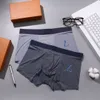 Lyxdesigner underkläder man boxare sexig mode mjuk komfort bekväma underkläder boxare bokstäver tryck underkläder flera färger män underwea presentförpackning