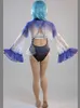 Dames Badmode Game Genshin Impact Cosplay Eula Badpak Zomer Anime Dames Badmode 2022 Eendelige bikini is dun met gaas Maten S-XLC24315