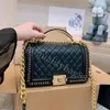 High quality designer bag luxury Cross body bag handbag Woman Small squarebag fashion argyle Lock catch Opening and closing cowhide Handbag chain shoulder bag