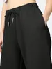 Kvinnor Pants Women s Casual Wide Leg Joggers Sweatpants Solid Color Drawstring High midjebyxor Lounge