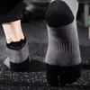 Chaussettes pour hommes anti-dérapant doux hommes femmes coton sport bonneterie bout fendu tube court cinq doigts