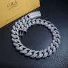Custom Fine Jewelry Bling 925 Moissanite Diamond 22mm Width Cuban Link Chain Necklaces