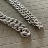 Mens Streetwear Necklace Silver Color Stainless Steel Punk Curb Cuban Chain Chocker Necklace For Unisex