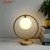 Tafellampen Nordic glazen bol Houten tafellamp slaapkamer woonkamer decor verlichting Studie Lezen Bureaulamp nachtkastje Nachtlampje Goud Zwart YQ240316