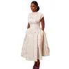 Casual Dresses Women's 2024 Formal Occasion Style Slim Fit Elegant Print Waist Short Sleep A-line Mid Length Luxury Evening