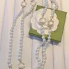 Classic Diamond Pendant Necklace Designer Högkvalitativ Pearl Womens Halsband bröllopsdag smyckespresent
