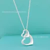 Designer tiffay and co Collana in argento 925 con ciondolo a forma di croce rotante a sei stelle con doppio cuore