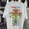 Męskie koszulki Żaba Drif Modna odzież uliczna Jezus Is King Cross Overizd Loose Tee Tops T Shirt dla mężczyzn Q240316