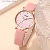 Autres montres Mode Femmes ES Simple Vintage Petit 2023 Bracelet en cuir de luxe Casual Sports Clock Femmes Poignets Y240316