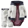 Conjuntos de roupas crianças bebê bebes menino roupas conjunto jaqueta com capuz macacão calças infantil menina outono primavera crianças ternos nascidos lj201223 dro dhhng