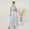 Vêtements ethniques Satin blanc sous Abaya sans manches Slip Robe intérieure Musulman All-Match Robe intérieure Abayas pour femmes Dubaï Turquie Islamique