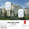 Doorbells Wireless Doorbell Waterproof 300M Remote Night Light 2032 Battery 1 Transmitter 4 Receiver US EU UK Plug 0-110db ChimesH240316