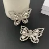 Übertriebene Kristallhöhlen-Schmetterlings-Ohrclip-große Ohrringe-Frauen-Luxus-Schmuck-Europa-Trend-berühmte Designer-Marke