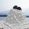 Blankets Happy Teeth On Grey Dentistry Blanket Flannel Vintage Warm Throw For Bed Sofa Spring/Autumn