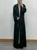 Etniska kläder kvinnor eid muslimska abaya blygsamma långa mantel pärlor lösa ramadan marocko dubai cardigan diamanter abayas kaftan vestidos arab