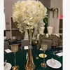 50 cm till 100 cm lång) Gold Metal Candelabra Table Flower Decoration Metal TABELT TRAE BALLBULLTENTERTCERTIVER Ceremoni Dekor Konstgjord körsbärsblomstativ