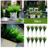 Decorative Flowers 10PC Artificial Greenery Decoration Plants 1 X 7 Forks Plastic Bouquet Home Wedding Crafts