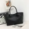 Designer Bottegs Arco Tote Venetas Bag 2024 Autumn Winter New Double sided Woven Womens Genuine Leather One Shoulder Handbag Large Capacity Shopping Vegetab 4R5I