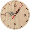Zegary ścienne małe zegar vintage wystrój sypialnia cicha dekoracja okrągłe kształt drewno wiszące biuro bez tyka