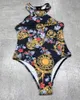 Baddräkt designers bikini kvinnor klassiska brev tryck en stycke baddräkter sommar kvinnors sexiga strandbikinis baddräkt