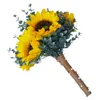 Fleurs décoratives tournesol décor Bouquets pour mariage Cascade mariée mariée Simulation ornement corde pographie accessoires artificiels