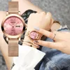 28 мм женские часы стеклянные водонепроницаемые кварцевые часы для девочек в подарок