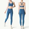 2 piezas Ropa de yoga Chándal para mujer Ropa atlética Pilates Fitness Traje Gimnasio Entrenamiento Push Up Ropa Sujetador deportivo Leggings Traje 240304