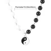 Hanger Kettingen Yin Yang Ketting Voor Vrouwen Mannen Choker Chirstmas Verjaardag Sieraden Paar Zwart Wit Kraal Trui Keten Dropship