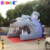 Durable oxford 5mLx4.5mWx4mH (16.5x15x13.2ft) advertising mascot inflatable bulldog tunnel entrance for football sports event