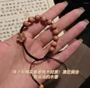 Strand Benmingnian Armband Dames Perzik Hout Veiligheid Chinese Vintage Boeddha Kraal Houten Geweven Paar Slijtage