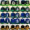 Man Ice Hockey 53 BO Horvat Jersey 6 Brock Boeser 40 Elias Pettersson 43 Quinn Hughes Reverse Retro 2.0 Team Blue White Alternate Black Men zszyte